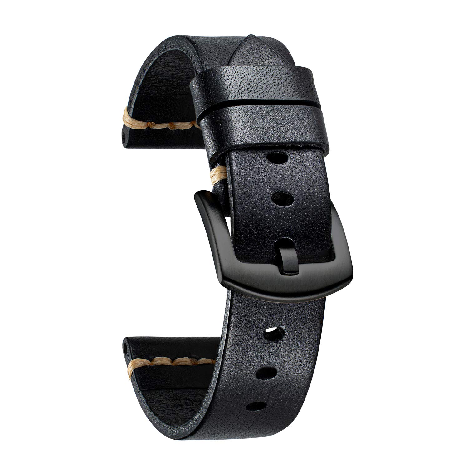 BINLUN Tanned Gradient Leather Watch Strap for Men Women Replacement Watch Strap