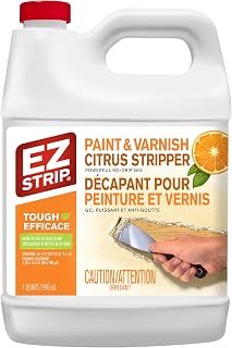 EZ Strip Paint & Varnish Citrus Stripper - 946ml - Strips Multiple Layers - Removes Latex and Oil Based Paints - No Methylene Chloride No NMP Powerful No Drip Gel Formula