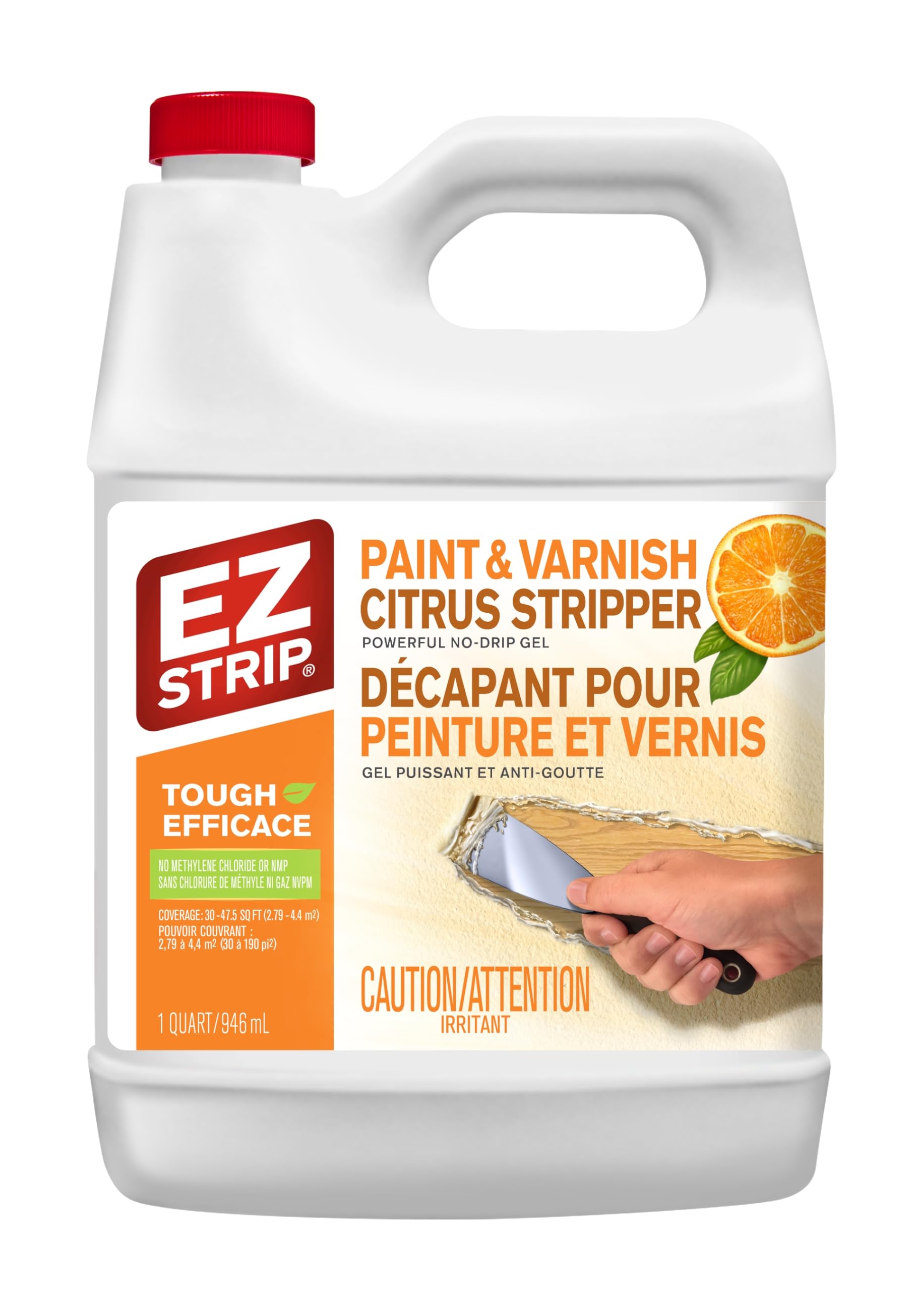 EZ Strip Paint & Varnish Citrus Stripper - 946ml - Strips Multiple Layers - Remo