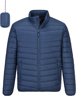 Outdoor Ventures Men's Packable Puffer Jacket Lightweight Winter Puffy Coat