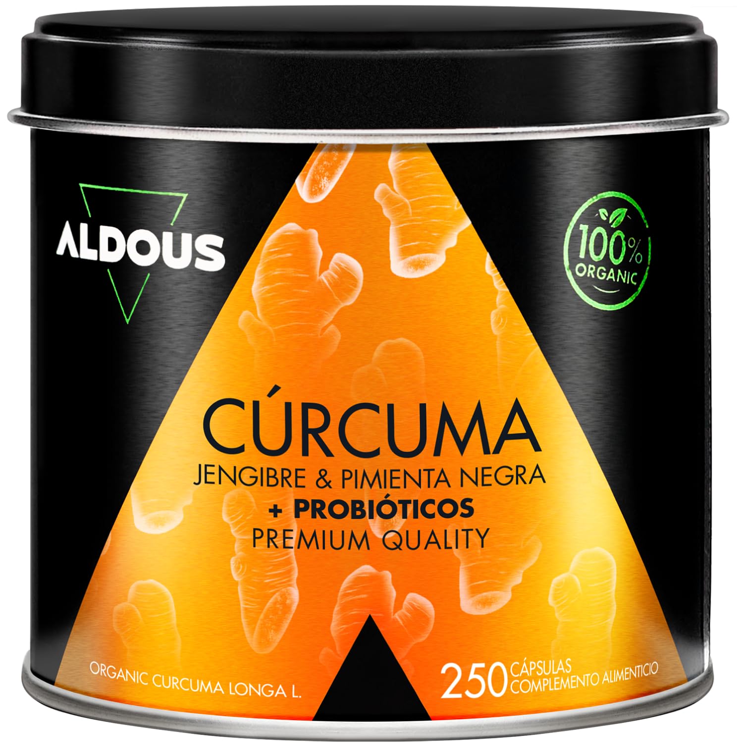 250 Probiotic Capsules + Organic Turmeric with Ginger and Black Pepper – 1460mg 