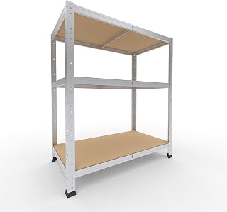 shelfplaza Home 100 x 90 x 50 cm Heavy Galvanised Shelf: 3 x 175 kg
