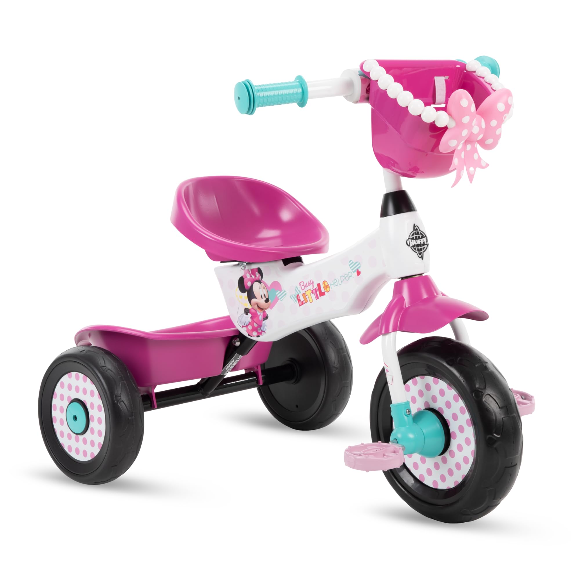 Huffy Disney Minnie Mouse Tricycle with Handlebar Basket, Ages 3+ | Minnie Mouse