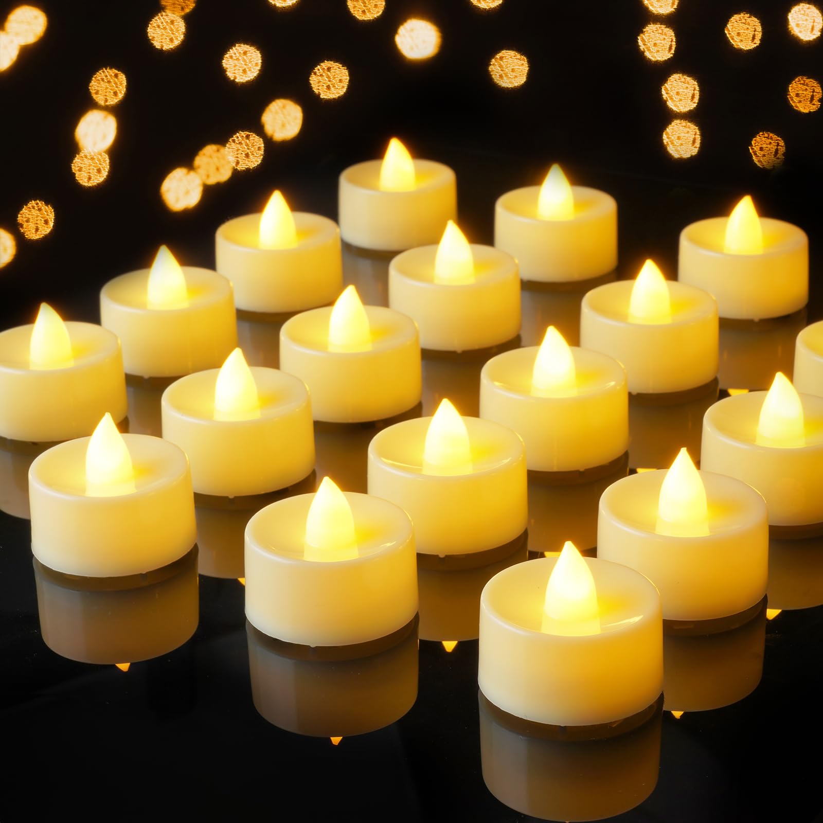 AMAGIC 12 Pack LED Flameless Tea Lights Electric Battery Power Led Candle | Last