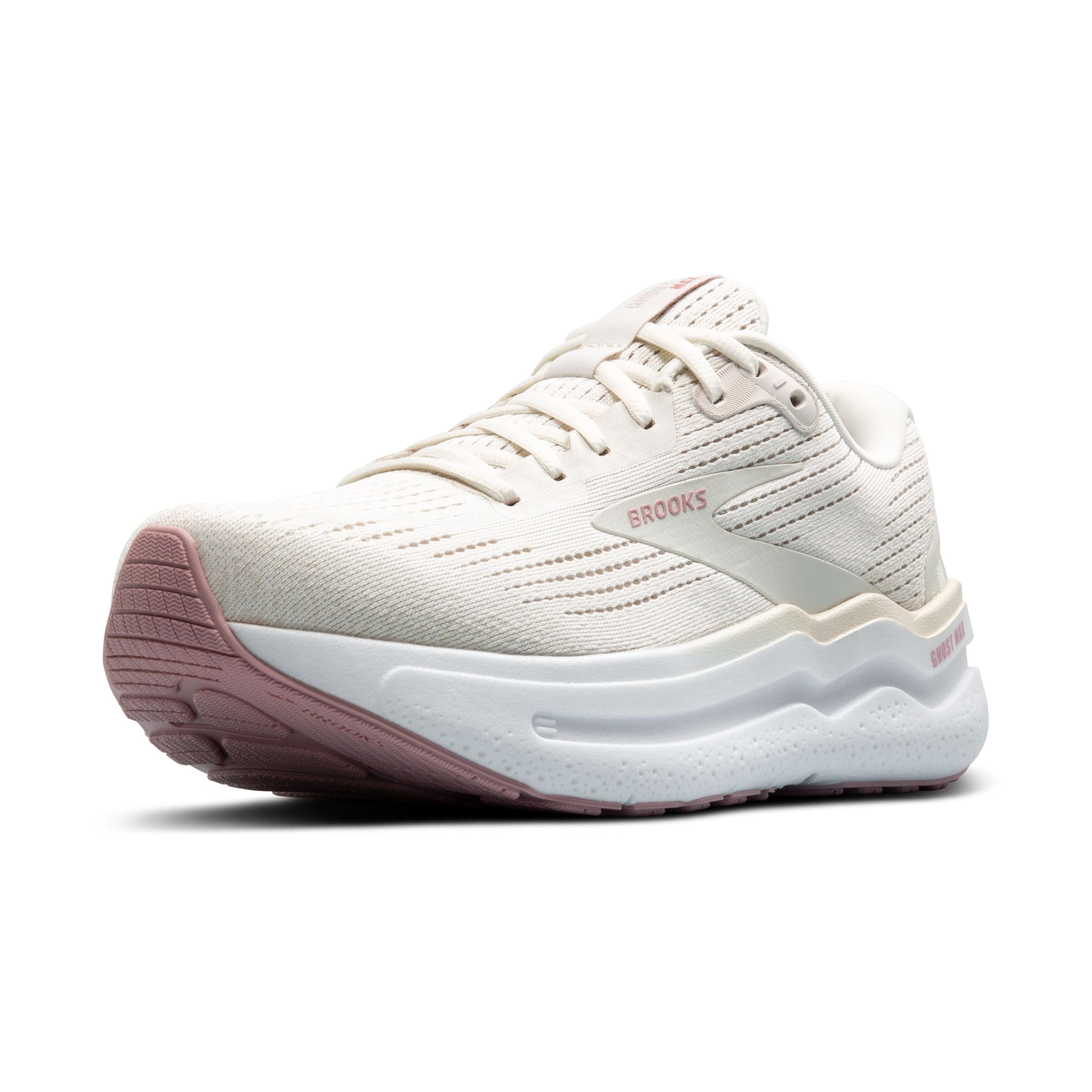 Brooks Women's Ghost Max 2 Neutral Running & Walking Shoe, Coconut Milk/Grey/Zep