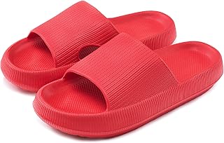 Cloud Slippers for Women and Men rosyclo Massage Shower Bathroom Non-Slip Quick Drying Open Toe Super Soft Comfy Thick Sole Home House Cloud Cushion Slide Sandals for Indoor & Outdoor Platform Shoes