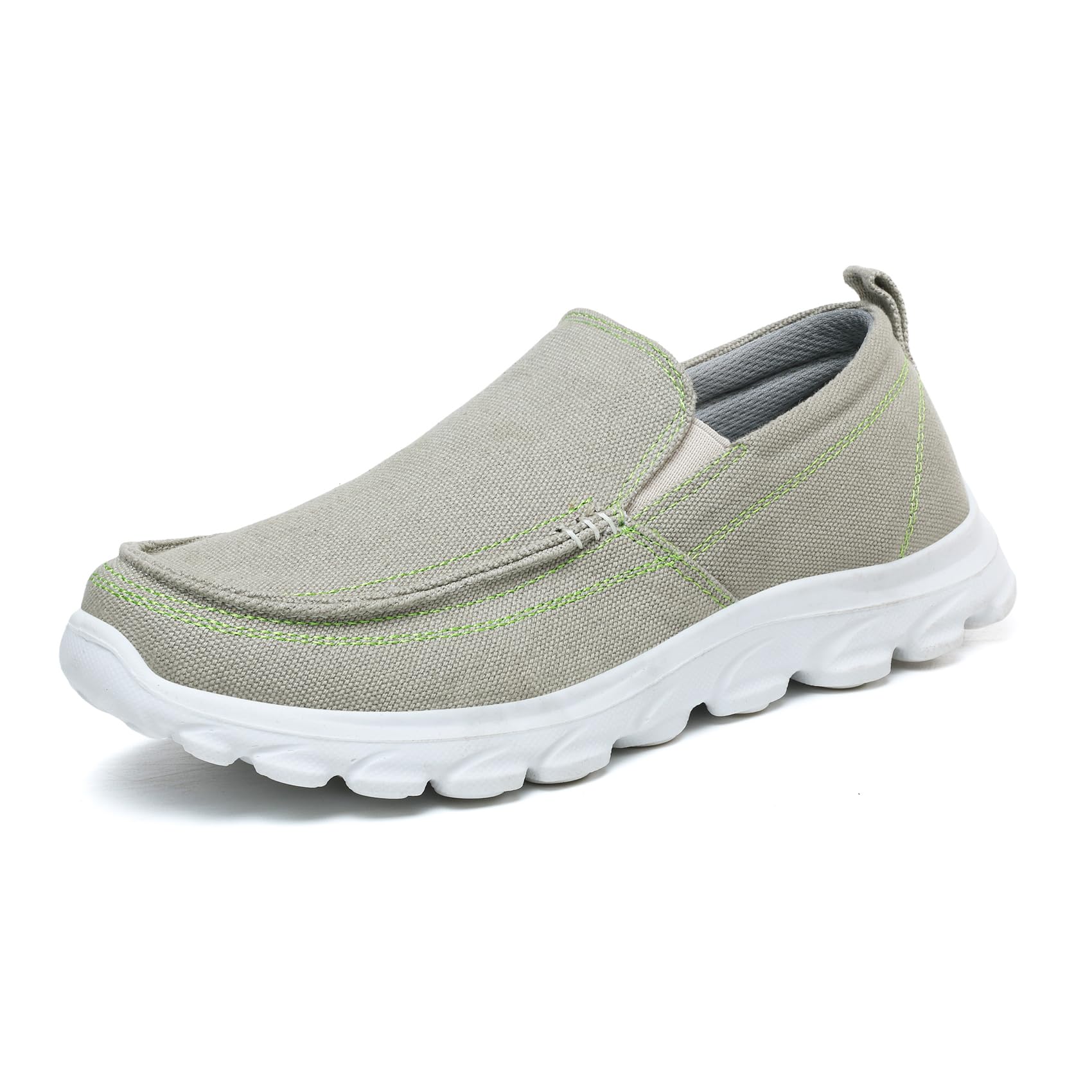 JSWEI Men's Machine-Washable Summer Loafers Lace Up Casual Slip-On Shoes Lightwe