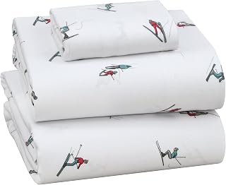 RUVANTI Flurry Friends Flannelette Sheet Set Single XL 100% Brushed Cotton 16" Deep Fitted Sheets for All Seasons Breathable Extra Soft Warm Cosy