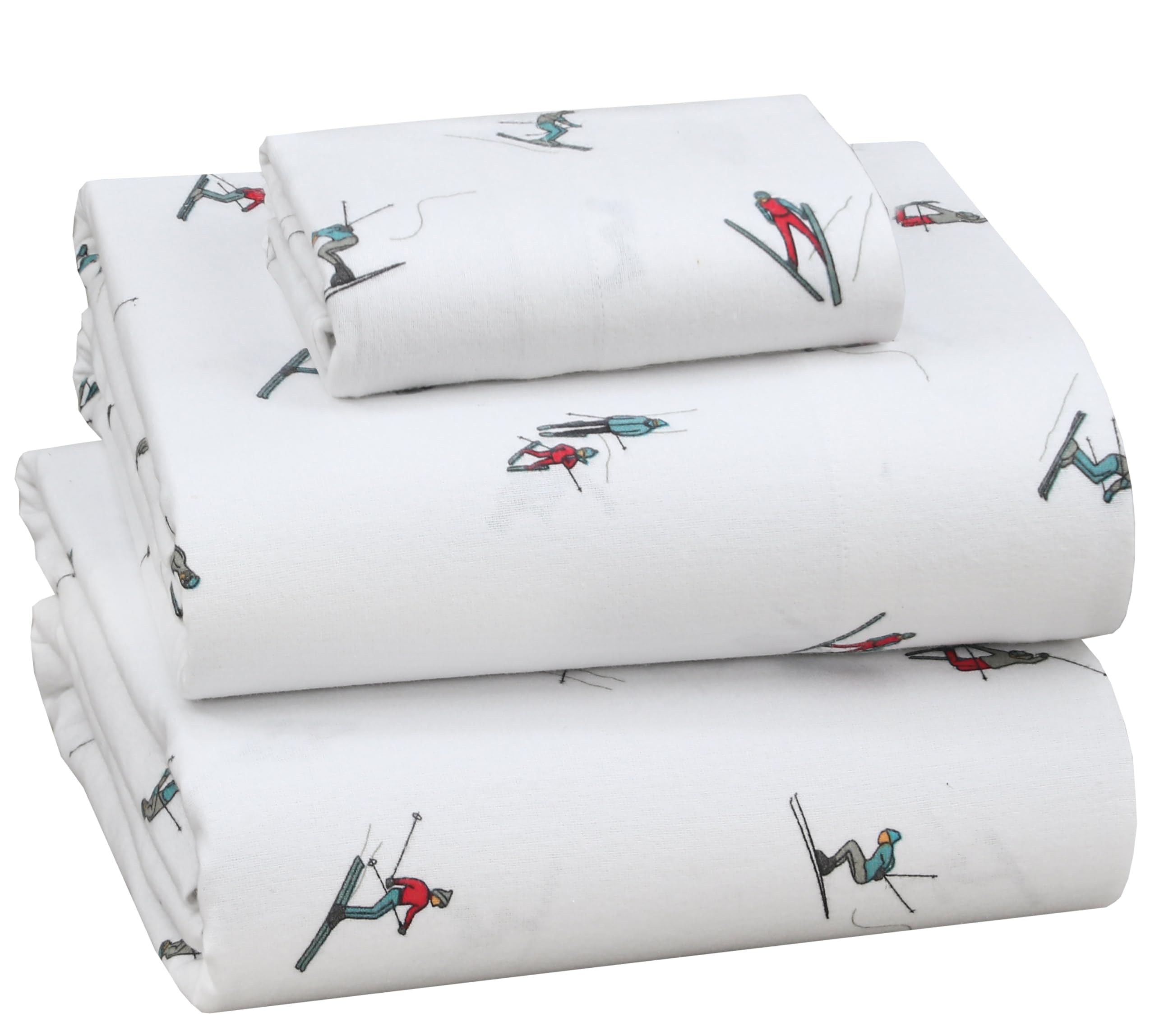 RUVANTI Flurry Friends Flannelette Sheet Set Single XL 100% Brushed Cotton 16" D
