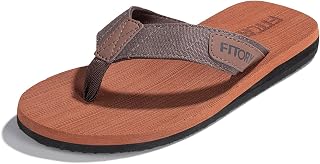 FITORY Men's Flip Flops with Arch Support,Beach Thong Sandals