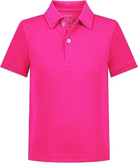LETAOTAO Boys Performance Polo Shirts Quick Dry Golf & School Uniform Shirt