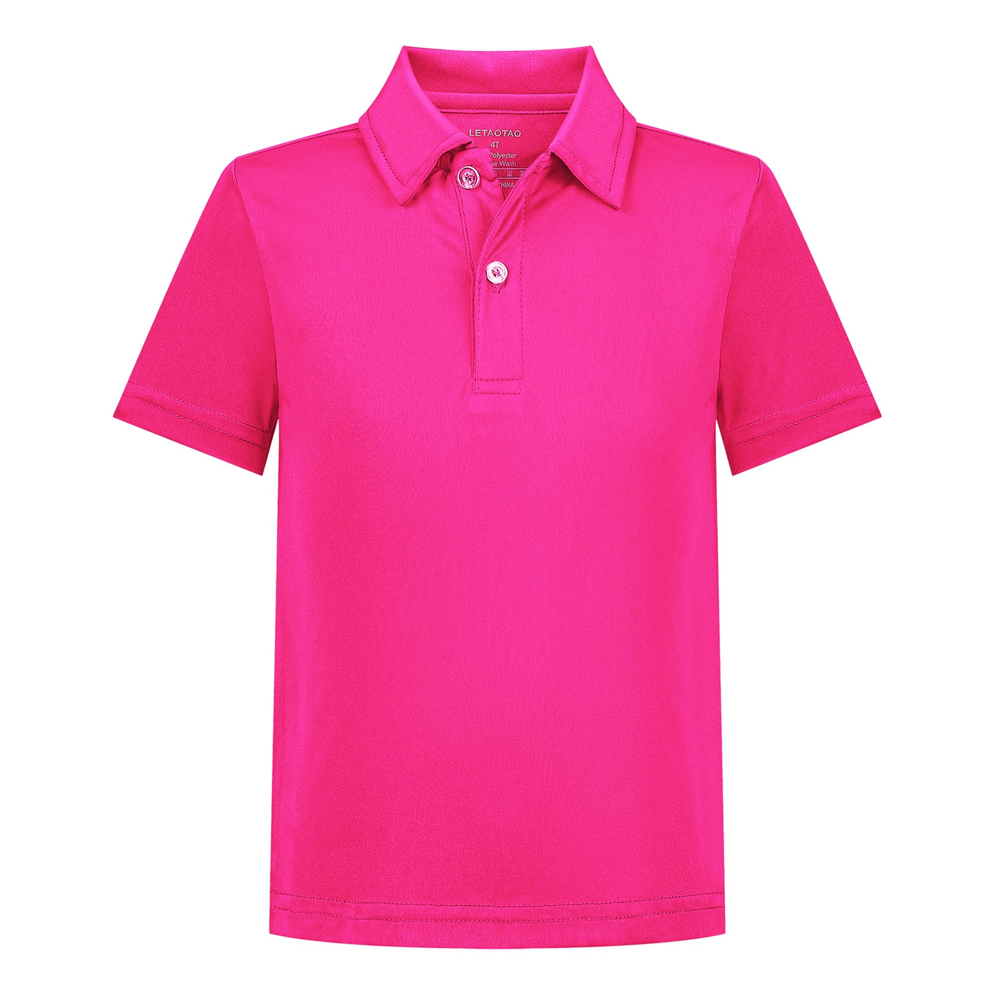 LETAOTAO Boys Performance Polo Shirts Quick Dry Golf & School Uniform Shirt