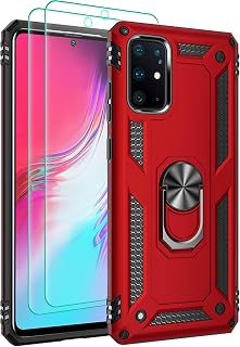 Pilaru for Samsung S20 Plus Case,S20 Plus Phone Case with HD Screen Protector, [Military Grade 16ft. Drop Tested],Magnetic Ring Kickstand Car Mount Protective Cover for Samsung Galaxy S20 Plus,Red