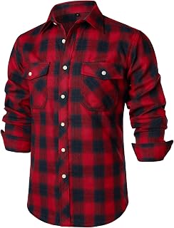 ZEROYAA Men's Casual Button Down Shirt