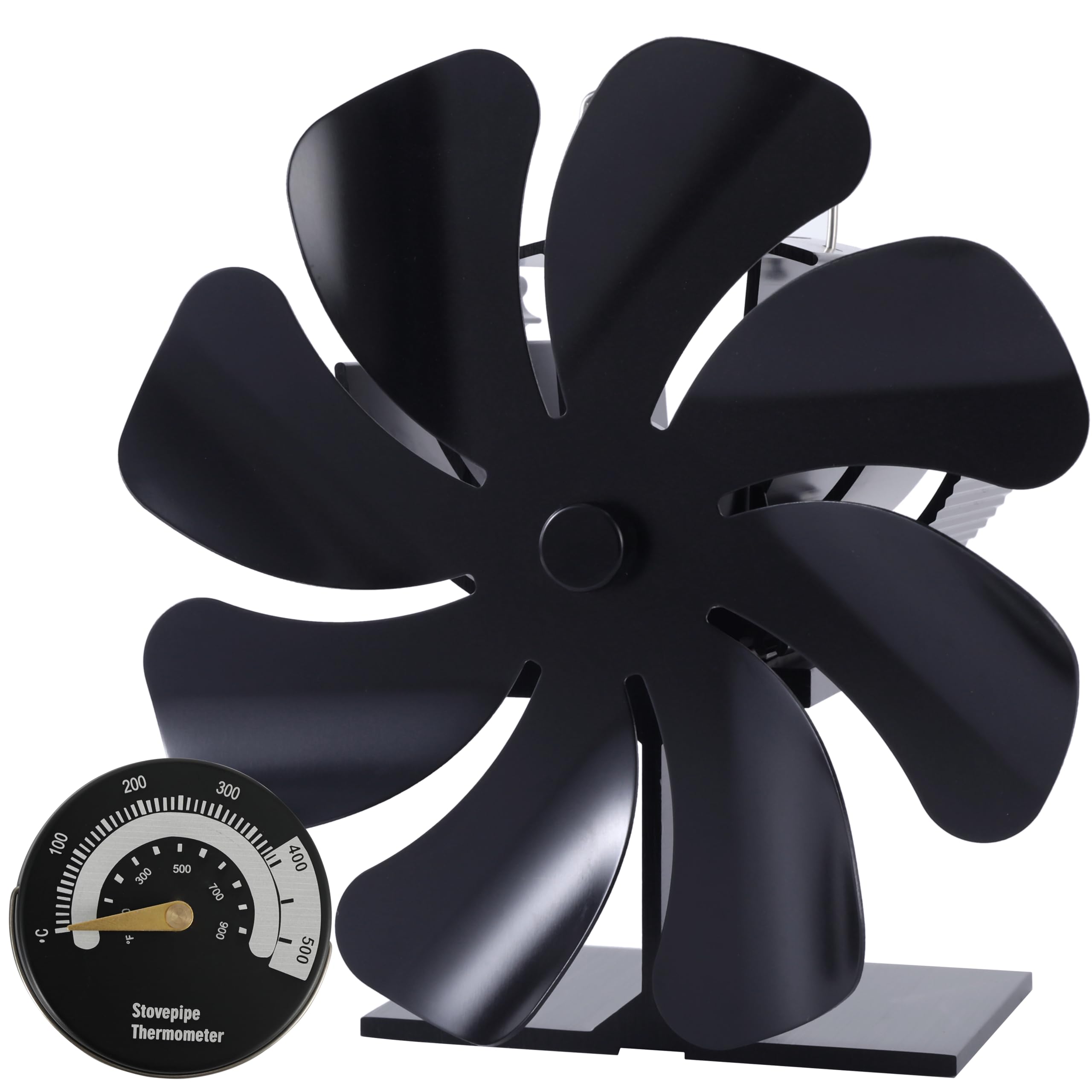 Tomersun 8-Blade Log Burner Stove Fan Heat Powered- Wood Burning Stove Fan with 