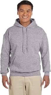 GILDAN - Adult 50/50 Cotton/Poly. Hooded Sweat /18500, Men's Long Sleeve, Hooded Collar, grey, 5XL