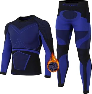 MEETWEE Thermal Underwear Set - Ensemble de sous - vêtements Thermiques pour Hommes - Ensemble de sous - vêtements Thermiques pour Hommes - Homme