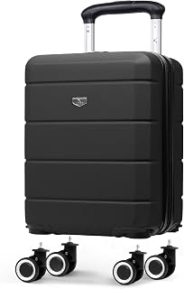 LUGG Jetset 40cm Suitcase 40x30x20cm, Ryanair Compatible Underseat Size, Hard Shell ABS, Spinner with Removable Wheels, Lightweight Travel Luggage, 1 Year Warranty