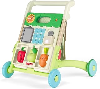 Skip Hop Baby Walker 5-in-1 Sit to Stand Convertible Light Up Walker with 50+ Activities for Developmental Play, Songs and Sounds 3 Adjustable Handle Heights and Speed Control Switch Farmstand Age 6m+