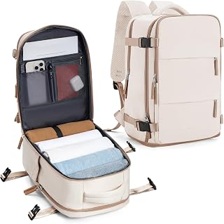 SZLX Backpack Travel Cabin Airplane 40 x 30 x 20 Women Ryanair Hand Luggage 40 x 30 x 20 Vueling Wizzair Backpack Travel Bags Easyjet for Laptop 14 Inches Man with Compartment Shoes