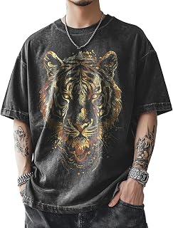 domirica Mens Graphic T-Shirts 90s Rock Summer Big and Tall Workout Breathable Quick Dry Short Sleeve 100% Cotton Tee Shirts