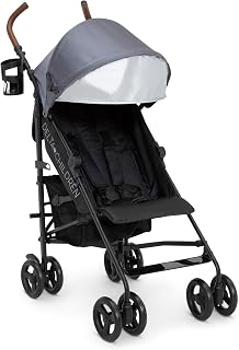 Delta Children 365 Plus Stroller - Lightweight Travel Stroller with Compact Fold, Iron