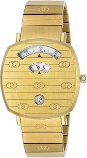 GUCCI GRIP YA157403 Men's Watch, Quartz Gold Dial, Sapphire Crystal, Stainless Steel