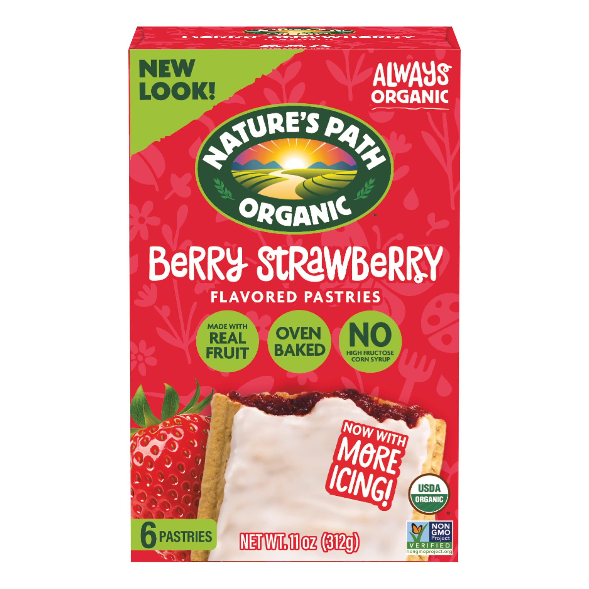 Nature's Path Organic Berry Strawberry Toaster Pastries, 11 oz (Pack of 1)