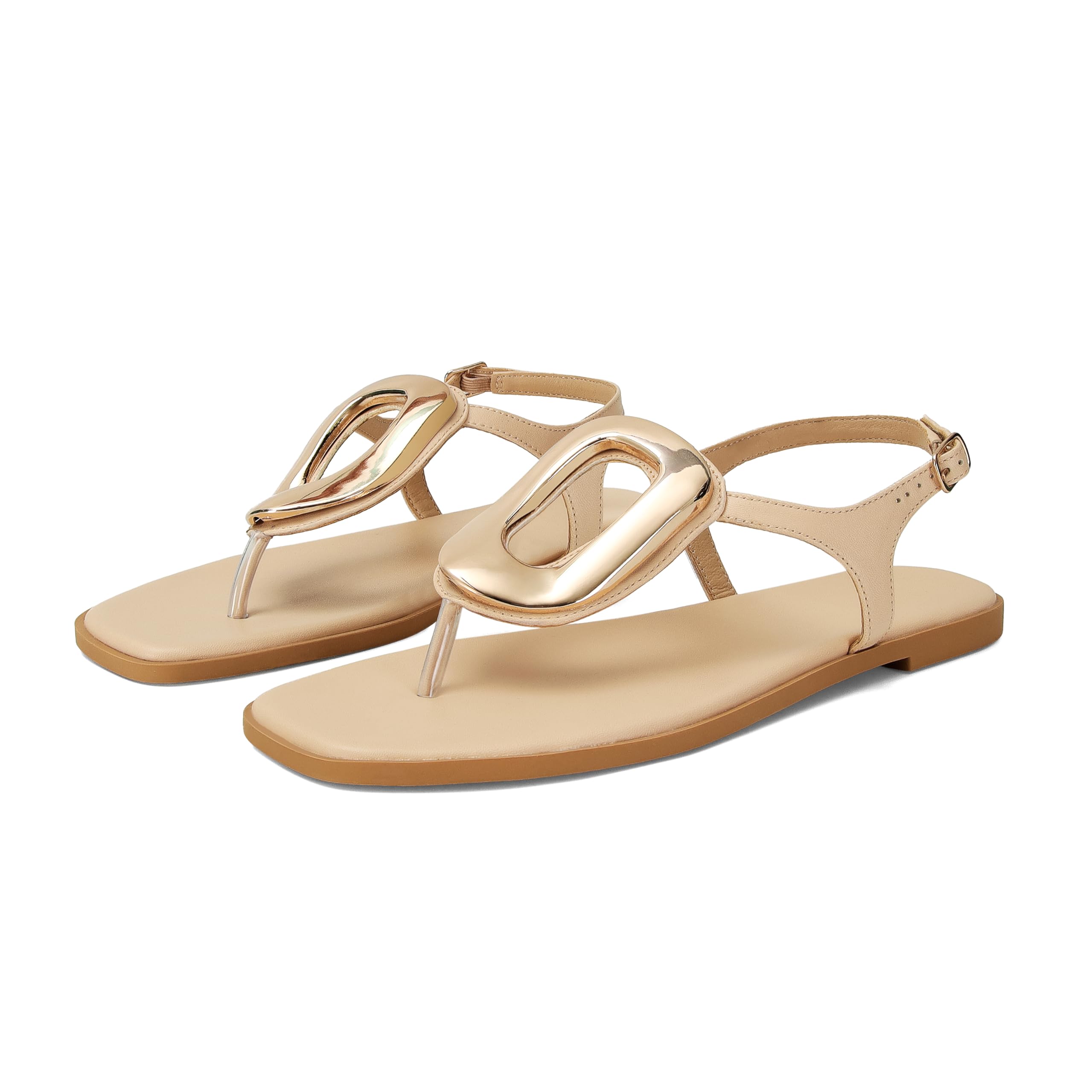 Flip-Flops for Women Thong Sandals Flat Slip on Slides Beach Comfort Open Square
