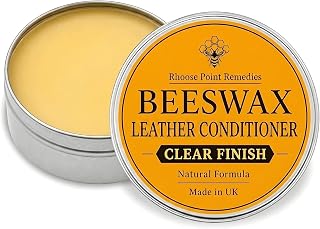 Rhoose Point Remedies Beeswax Leather Conditioner & Restorer Balsam - 100ml | UK Made | British Beeswax Organic Olive Oil | Nourishes, Restores & Protects Leather - Sofas, Shoes, Bags, Boots, Car Seats