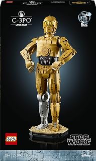 LEGO Star Wars C-3PO - 75398 | Set for Adults, Figure Model Kit, Collectible Minifigure, Shelf Decor Stand & Information Plaque, Gift Idea, 1138 Pieces
