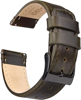Ritche Christmas Gift Quick Release Leather Watch Band Leather Watch Strap 18mm 19mm 20mm 21mm 22mm 23mm or 24mm for Men and Women, White Elephant Gifts, Stocking Stuffers For Men