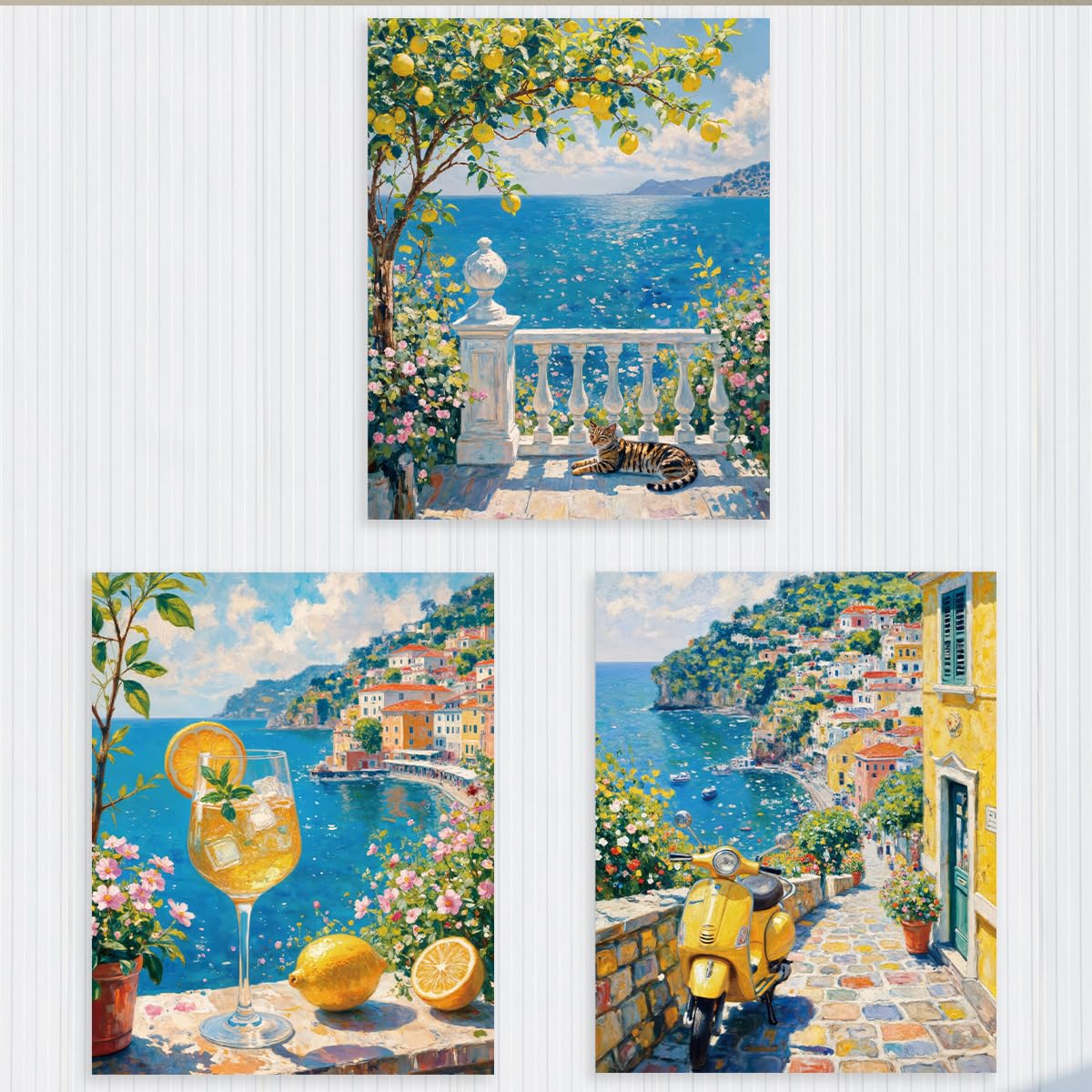 Coastal Wall Posters, Lemon Kitchen Decor, Housewarming Gift, New Home, Italian 