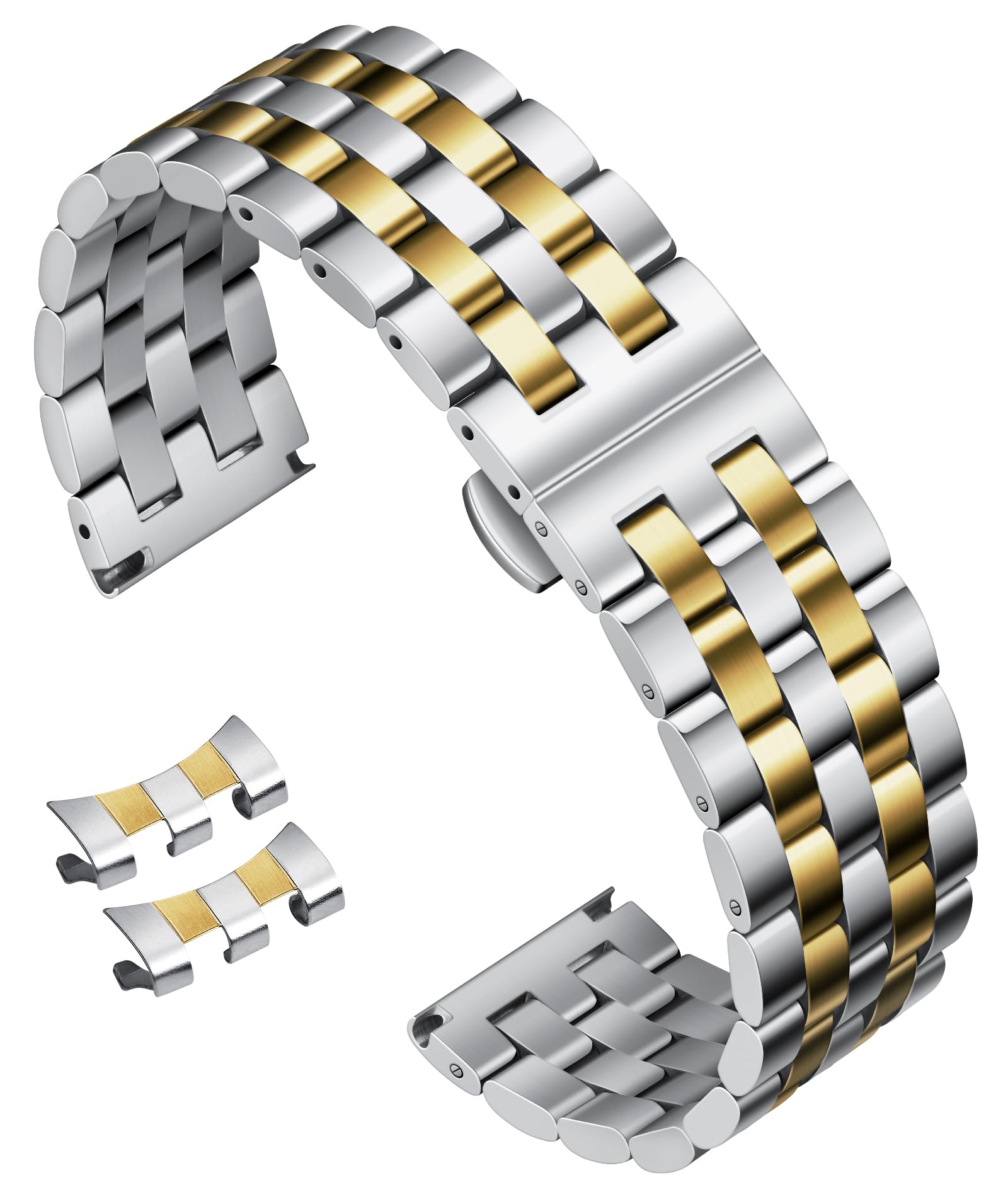 BINLUN Stainless Steel Watch Band Replacement Metal Watch Straps for Men and Wom