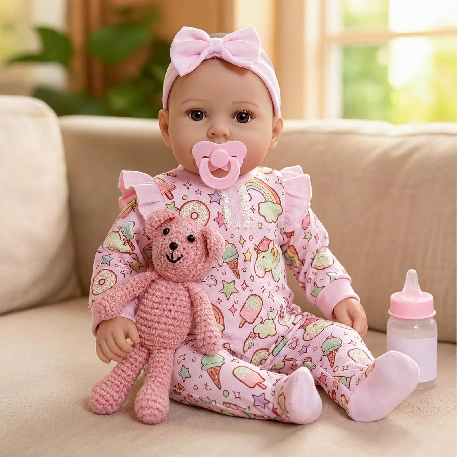 GOAROY Baby Dolls, 17 Inches Large Realistic Baby Doll with Cute Soft Body, Real