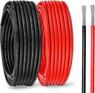 12 Gauge Marine Wire Tinned Copper Boat Cable, Standard USA OFC Oxygen Free Copper Wire for Automotive Boat Speakers Solar Outdoors (12 Gauge 10FT Red+10FT Black)