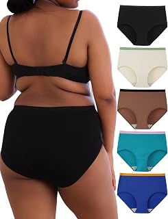 INNERSY Women's Plus Size Cotton Underwear 44-62 Pack of 5