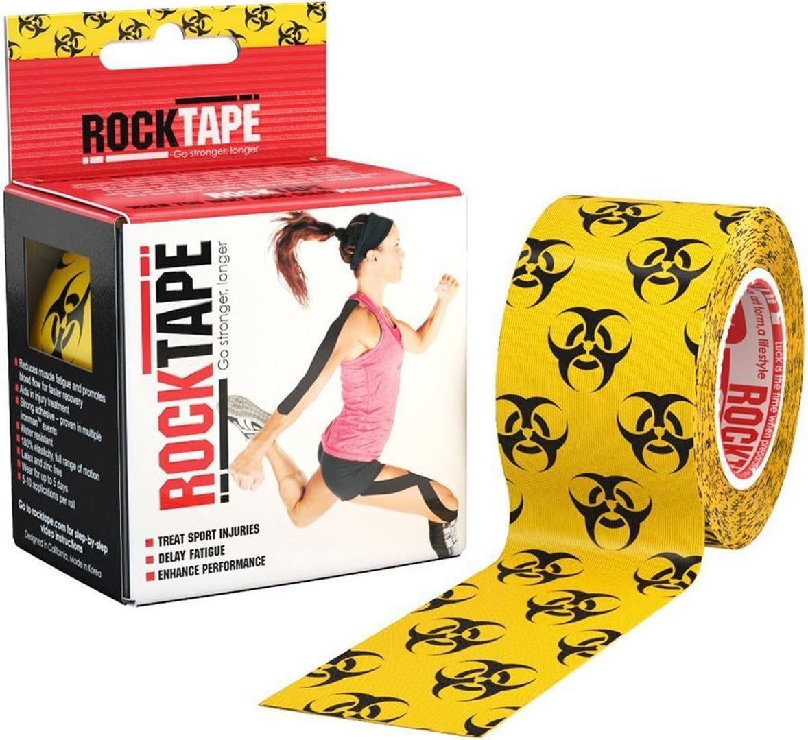 RockTape Kinesiology Tape Athletes, Water Resistant, Reduce Pain & Injury Recove