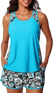 Summer Mae Blouson Women's Two Piece Tankini Swimsuits Tummy Control Bathing Suits 2025