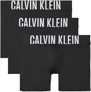 Calvin Klein Men's Boxer Briefs Pack of 3 with Logo Band, 3 Black, S