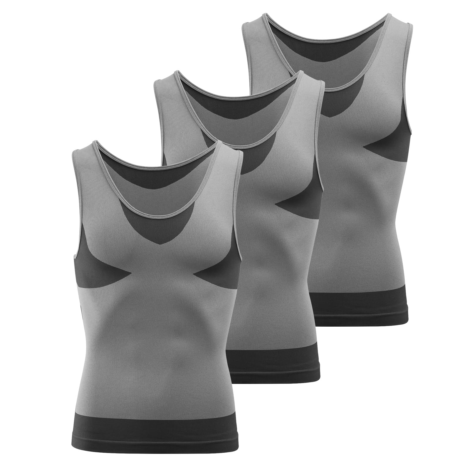 MEETWEE Men's Compression Tank Top, Short Sleeve Dry Shirt Sleeveless Shaping an