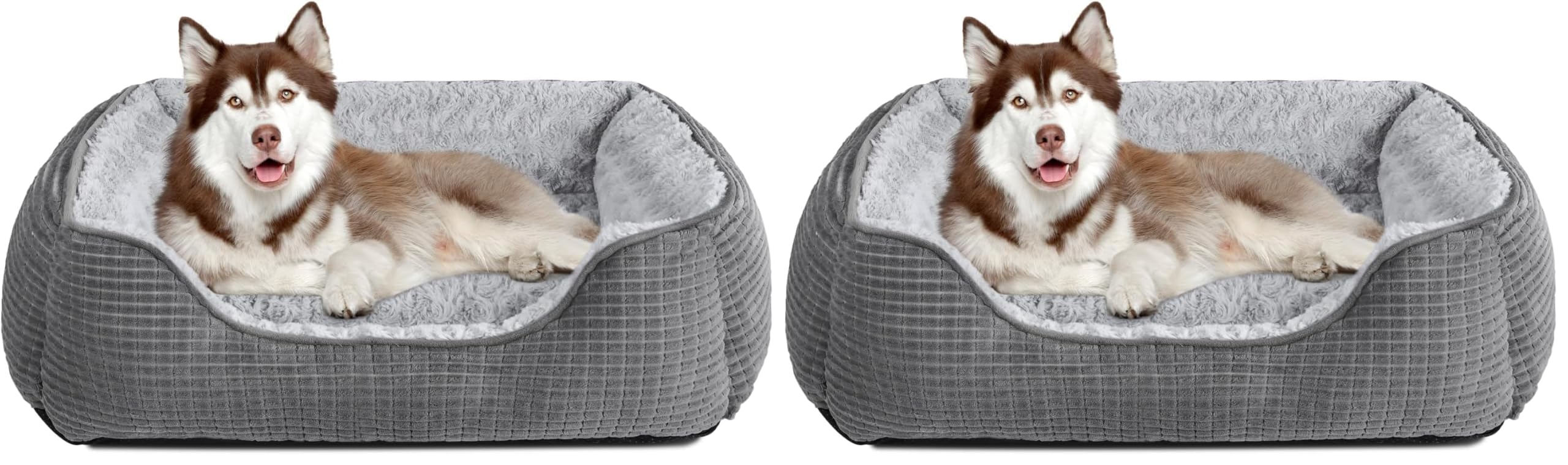 JOEJOY Extra Large Dog Bed Washable, Soft Rose Velvet Dog Bed Low Front Edge Pet