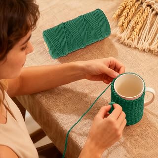Cotton Yarn, Soft Rope Craft for Macrame Making, DIY Projects, Knitting and More, Perfect for Wall Hanging and Home Decor