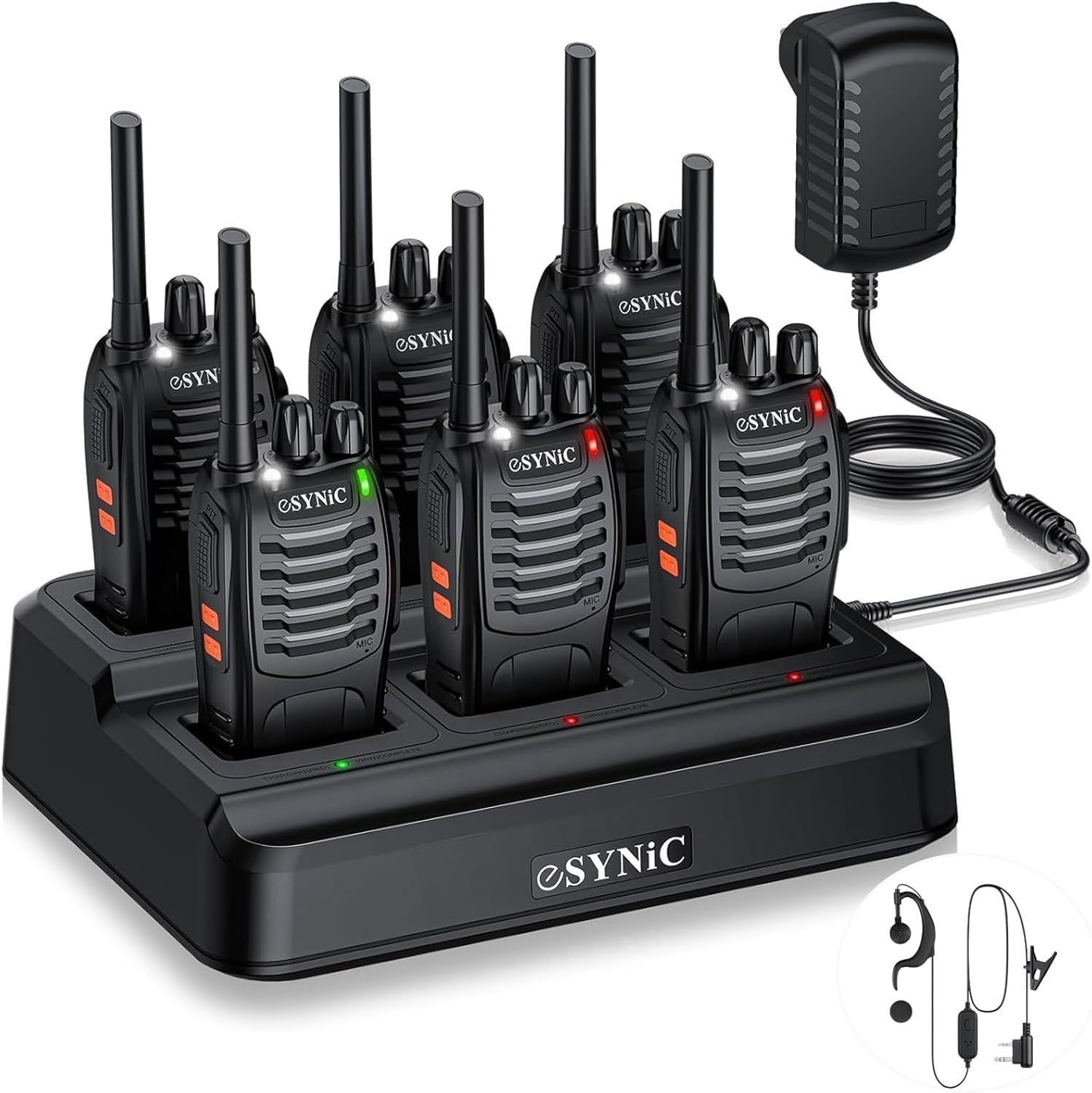 eSynic Adults Walkie Talkies Set Two Way Radio with Charger Dock Station | Recha