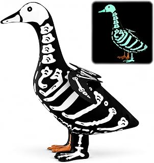 UPEOXT 3 Pcs Porch Goose Outfits, 23 Inch Halloween Fall Ghost Costume | Premium Polyester Material, 1 Black Witch Hat, 1 Jack O Lantern Pumpkin Basket, 1 White Sheet Cape, Lawn Yard Decor