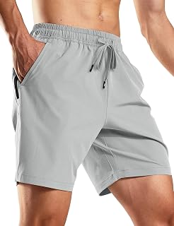 MIER Men's Athletic Workout Shorts 7 Inch Quick-Dry Running Gym Shorts