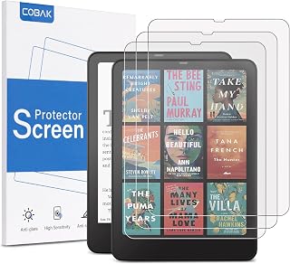 CoBak 3 Pack Screen Protector for 7" Kindle Paperwhite (2024) & Colorsoft | Anti-Glare Matte, High Clarity, Fingerprint Resistant, Fine-Grit Texture PET Film for Kindle Paperwhite Accessories