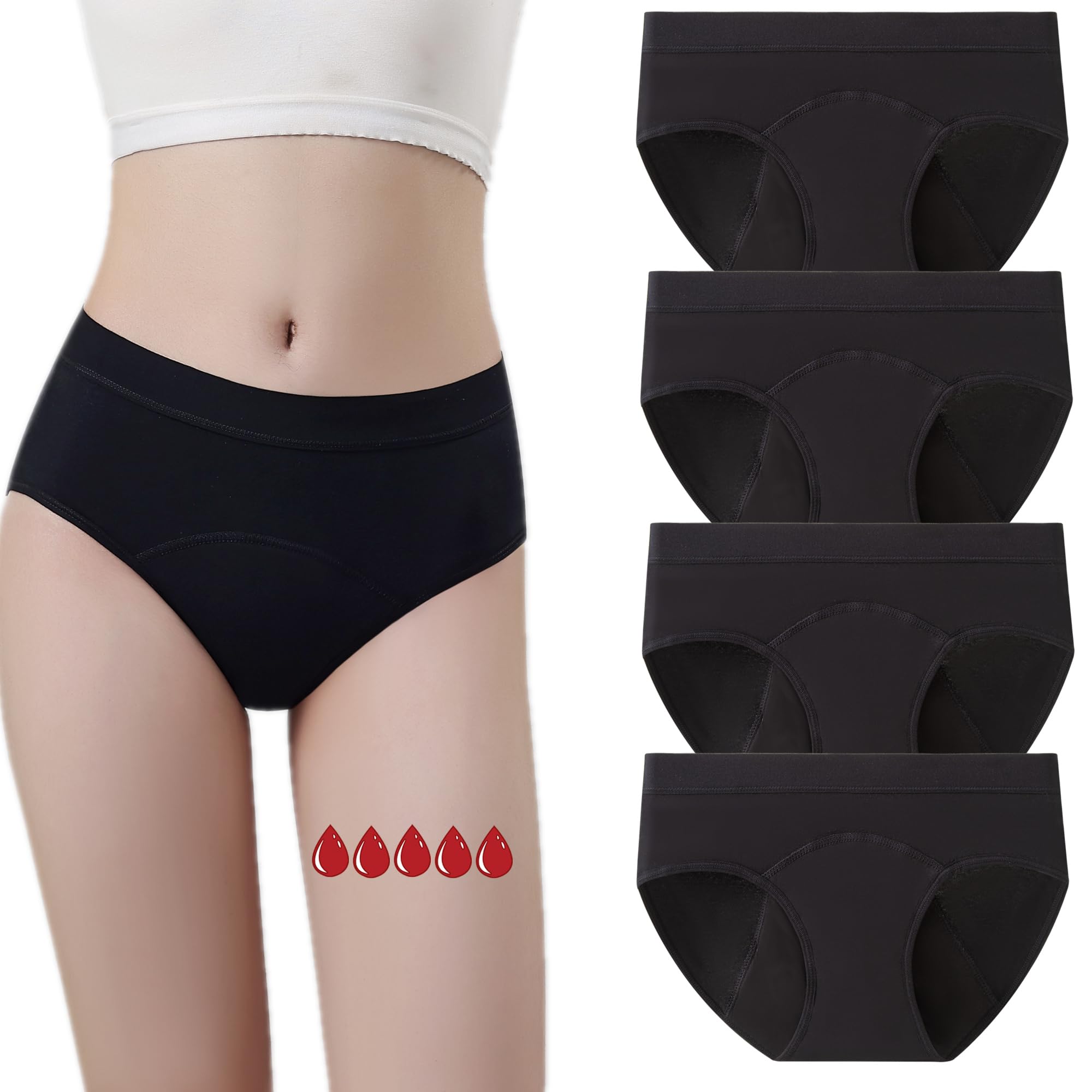 ZVZK Period Pants Heavy Flow Girls 30ML Absorb Cotton Knickers Briefs Underwear 