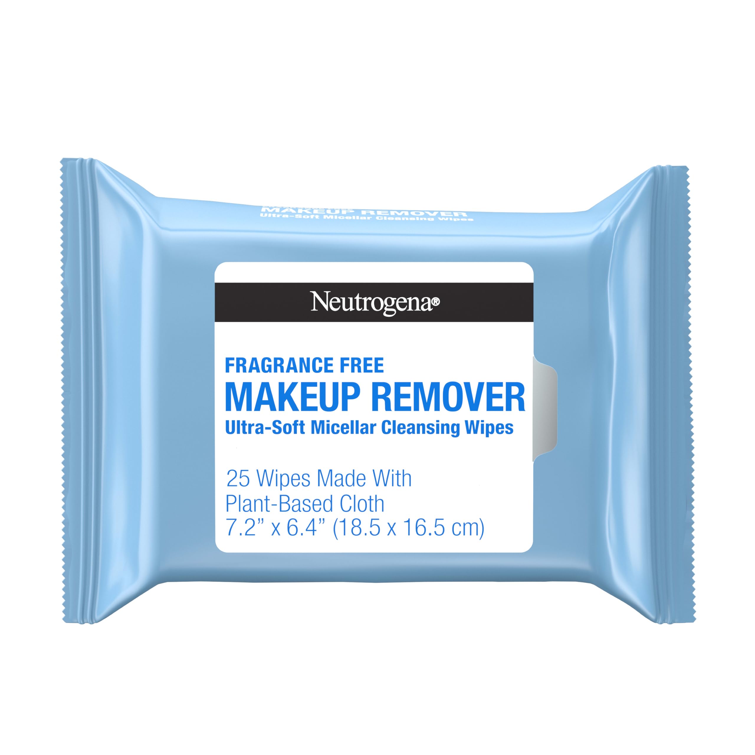 Neutrogena Makeup Remover Wipes, Fragrance-Free, 25 Ct | Plant-Based Micellar Cl