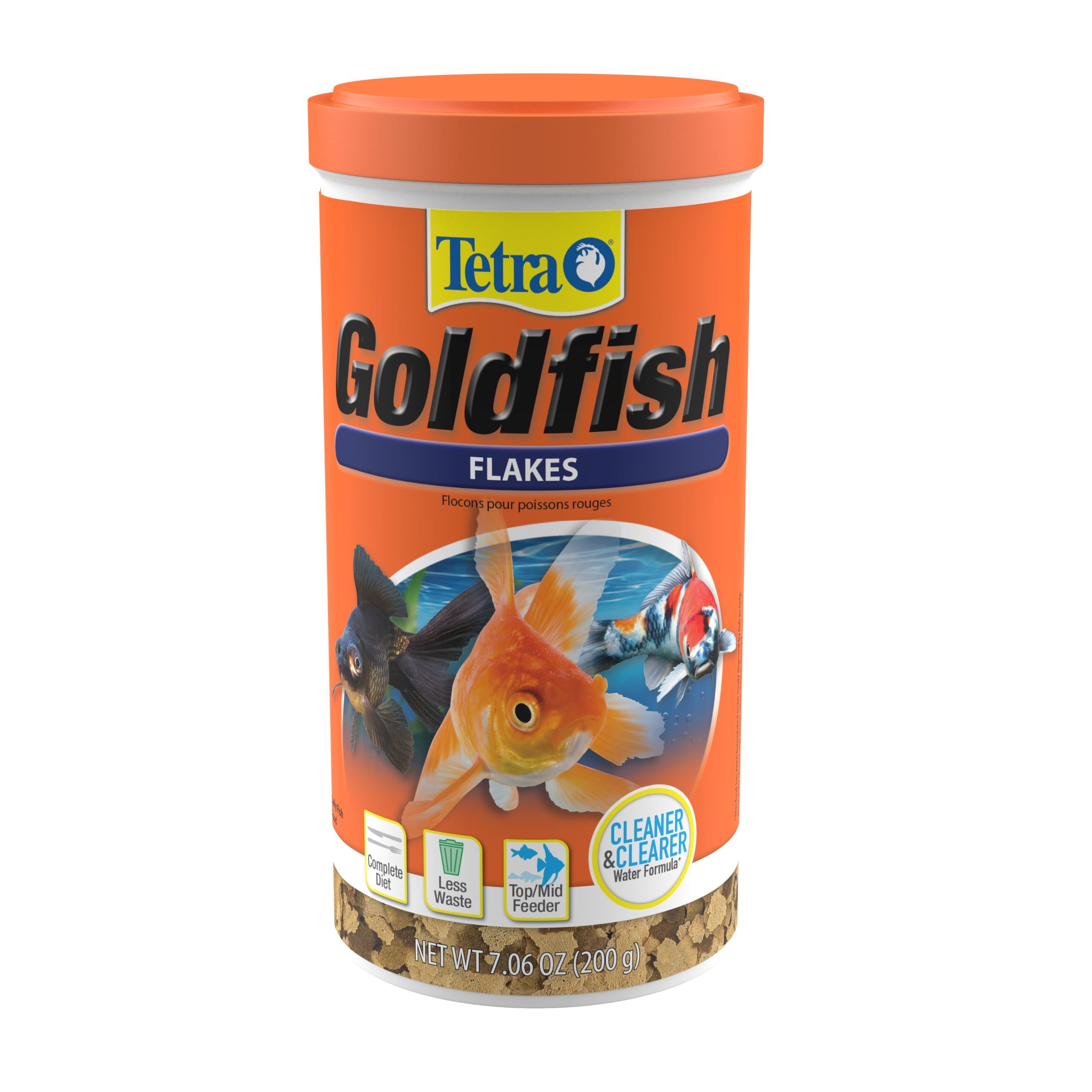 Tetra Goldfish Flakes Fish Food, 7.06 oz | Nutritionally Balanced Daily Diet for